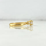 Anillo Solitario Corona Doble 1.8gr / T5 1/4 / Circones Blancos Oro Amarillo