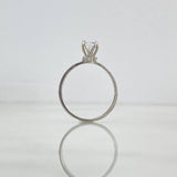 Anillo Solitario Petalos 1.85gr / T6 1/2 / Circones Blancos Oro Blanco