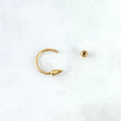 Piercing En U 0.4gr / 1cm / Flecha-Bola Oro Amarillo (Joya)