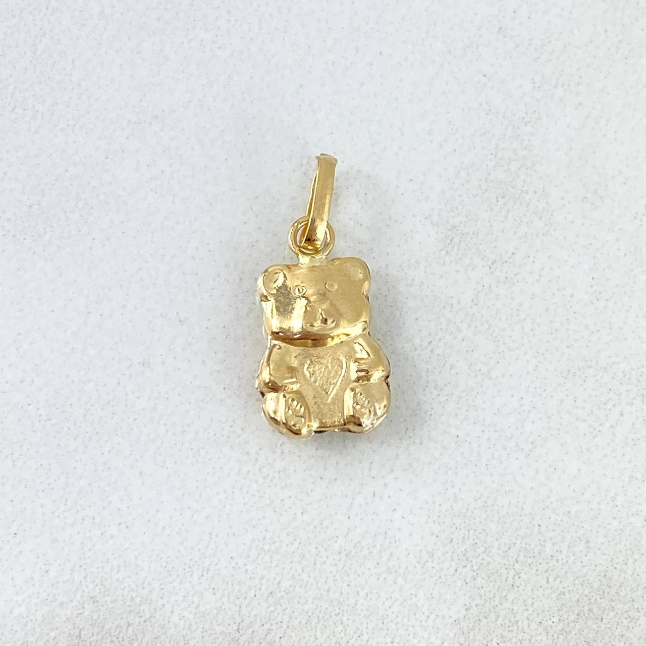 Dije Oso 0.6gr / 2cm / Plano Oro Amarillo