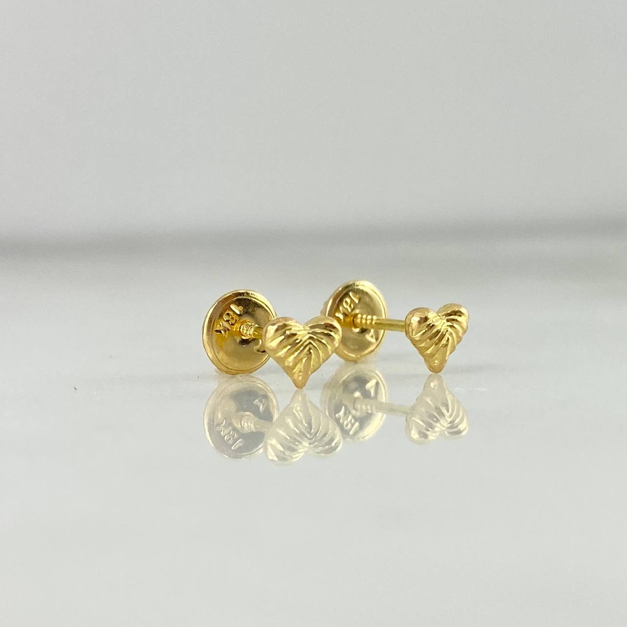 Topos Corazon Rayado 0.5gr / 0.4cm / Oro Amarillo *