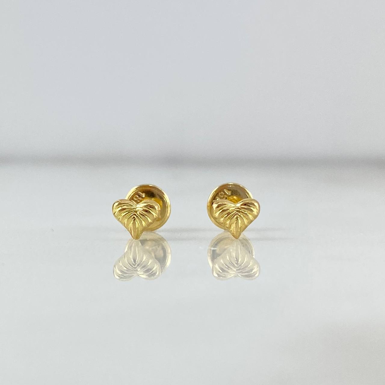 Topos Corazon Rayado 0.5gr / 0.4cm / Oro Amarillo *