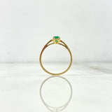 Anillo Solitario Puente 1.85gr / T7 1/4 / Esmeralda 26pts Oro Amarillo (Joya)