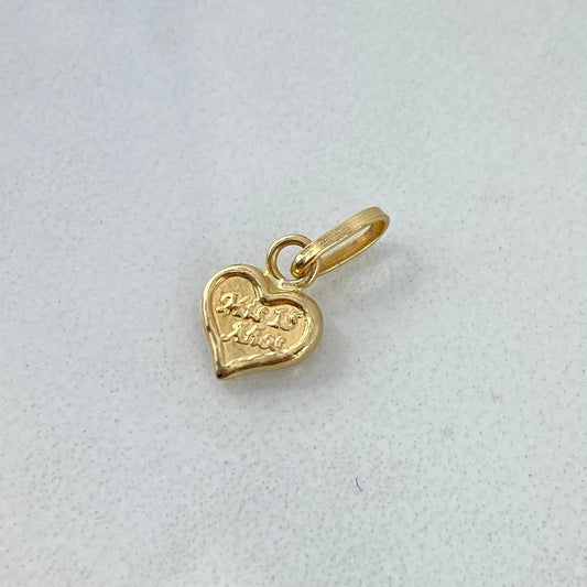 Dije Corazon 15s 0.35gr / 1.3cm / Oro Amarillo