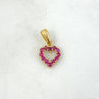 Dije Corazon 1.4gr / 1.8cm / Rubies 40pts Oro Amarillo (Joya) ©