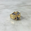 Anillo San Miguel 12.25gr / T9 3/4 / Circones Blancos Negros Dos Oros Amarillo Blanco