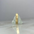 Herraje Placa Octagonal 1.05gr / 3cm-0.7cm / Rayas Laterales Oro Amarillo