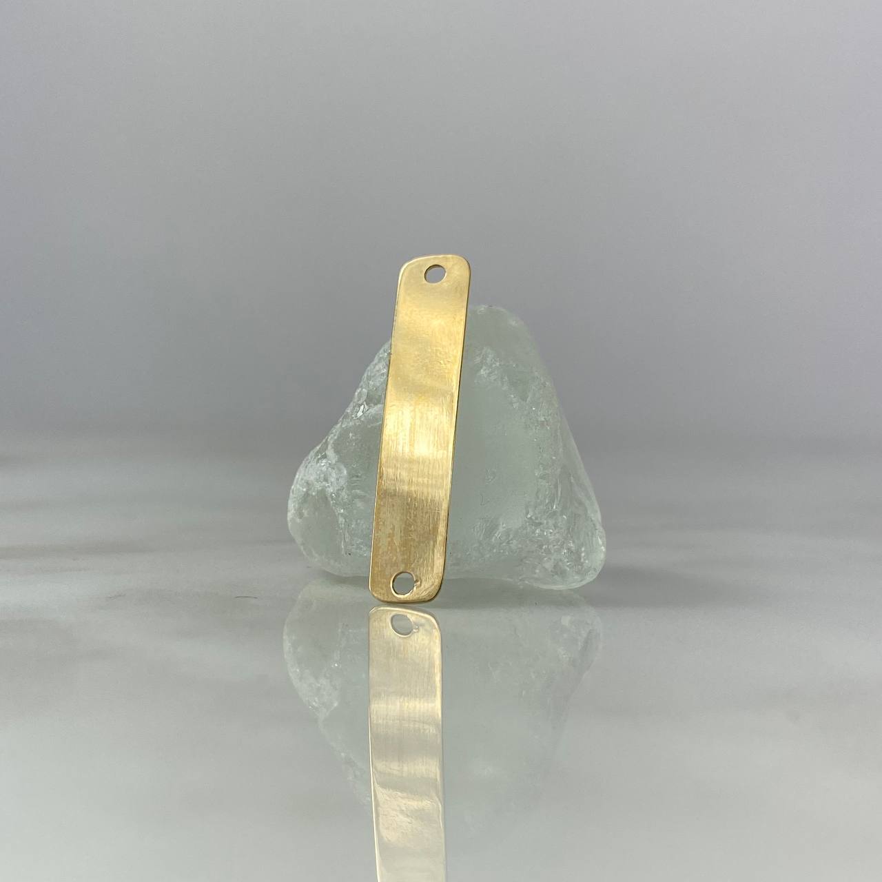 Herraje Placa Rectangular  1.05gr / 3cm-0.6cm / Lisa Oro Amarillo