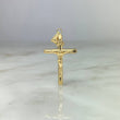 Dije Cristo Cruz 1.4gr / 3.9cm Troquelado Oro Amarillo