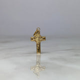 Dije Cristo Cruz 0.8gr / 2.6cm Troquelado Oro Amarillo