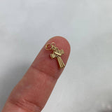 Dije Cruz Cruzada 0.4gr / 2cm Troquelada Oro Amarillo