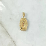 Dije Virgen Guadalupe 5.65gr / 3.6cm / Silueta Circones Blancos Verdes Fucsias Oro Amarillo