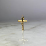 Dije Cristo Cruz 0.95gr / 2.9cm Troquelado Oro Amarillo