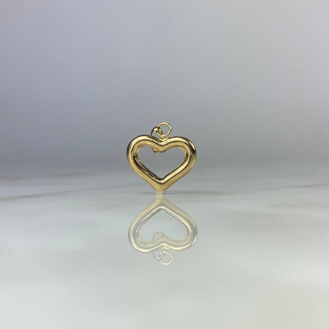 Dije Silueta Corazon 1.4gr / 2.3cm Troquelado Oro Amarillo