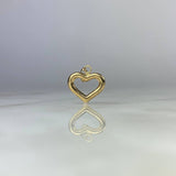 Dije Silueta Corazon 1.4gr / 2.3cm Troquelado Oro Amarillo