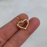 Dije Silueta Corazon 1.4gr / 2.3cm Troquelado Oro Amarillo