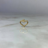 Dije Silueta Corazon 0.55gr / 1.8cm Troquelado Oro Amarillo