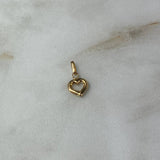 Dije Silueta Corazon 0.4gr / 1.5cm Troquelado Oro Amarillo