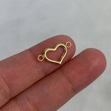 Herraje Silueta Corazon 0.5gr / 1.9cm Troquelado Oro Amarillo