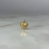 Dije Corazon Diamantado 0.4gr / 1.5cm Oro Amarillo