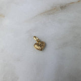 Dije Corazon Diamantado 0.4gr / 1.5cm Oro Amarillo