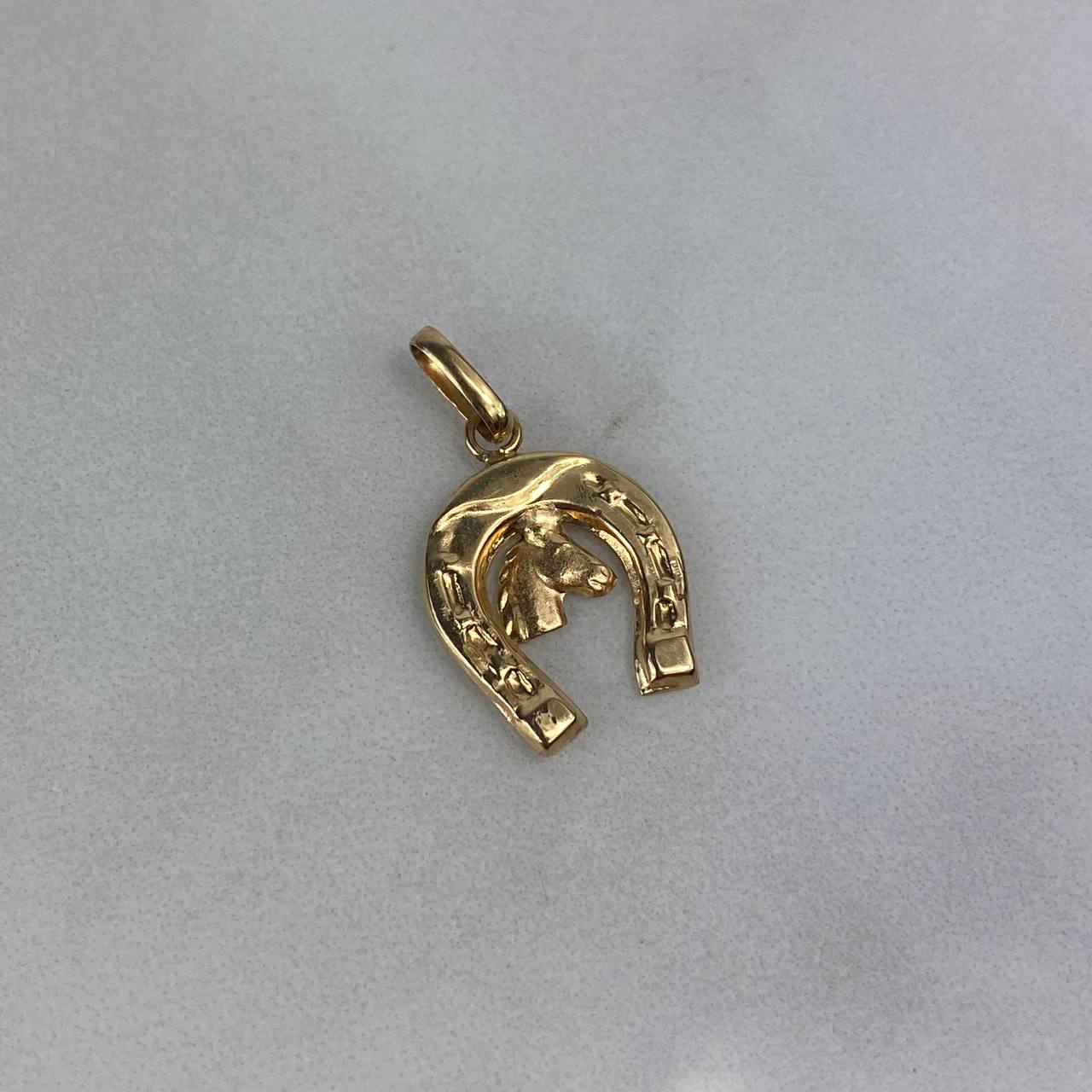 Dije Herradura Caballo 0.8gr / 2.3cm Oro Amarillo