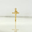 Dije Cruz Cristo 0.9gr / 2.5cm / Madera Oro Amarillo ©