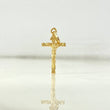Dije Cruz Cristo 0.9gr / 2.5cm / Madera Oro Amarillo