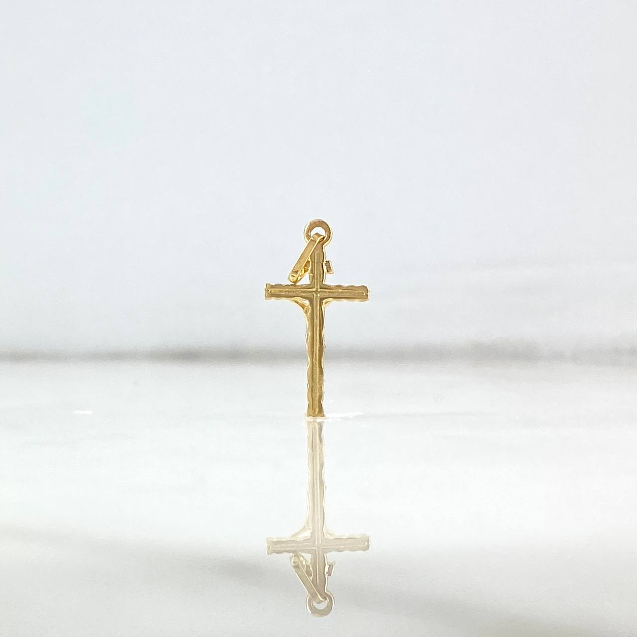 Dije Cruz Cristo 0.95gr / 2.5cm / Madera Oro Amarillo