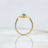 Anillo Ojo Infinito 1.85gr / T6 1/4 / Esmeraldas 44pts - Diamantes Blancos 30pts Oro Amarillo (Joya) ©