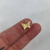 Dije Mariposa 0.45gr / 1.4cm Troquelado Oro Amarillo