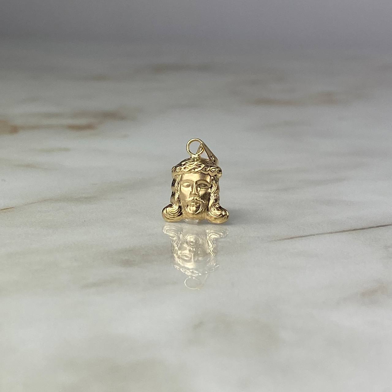 Dije Rostro Cristo 0.7gr / 2cm Mate Oro Amarillo