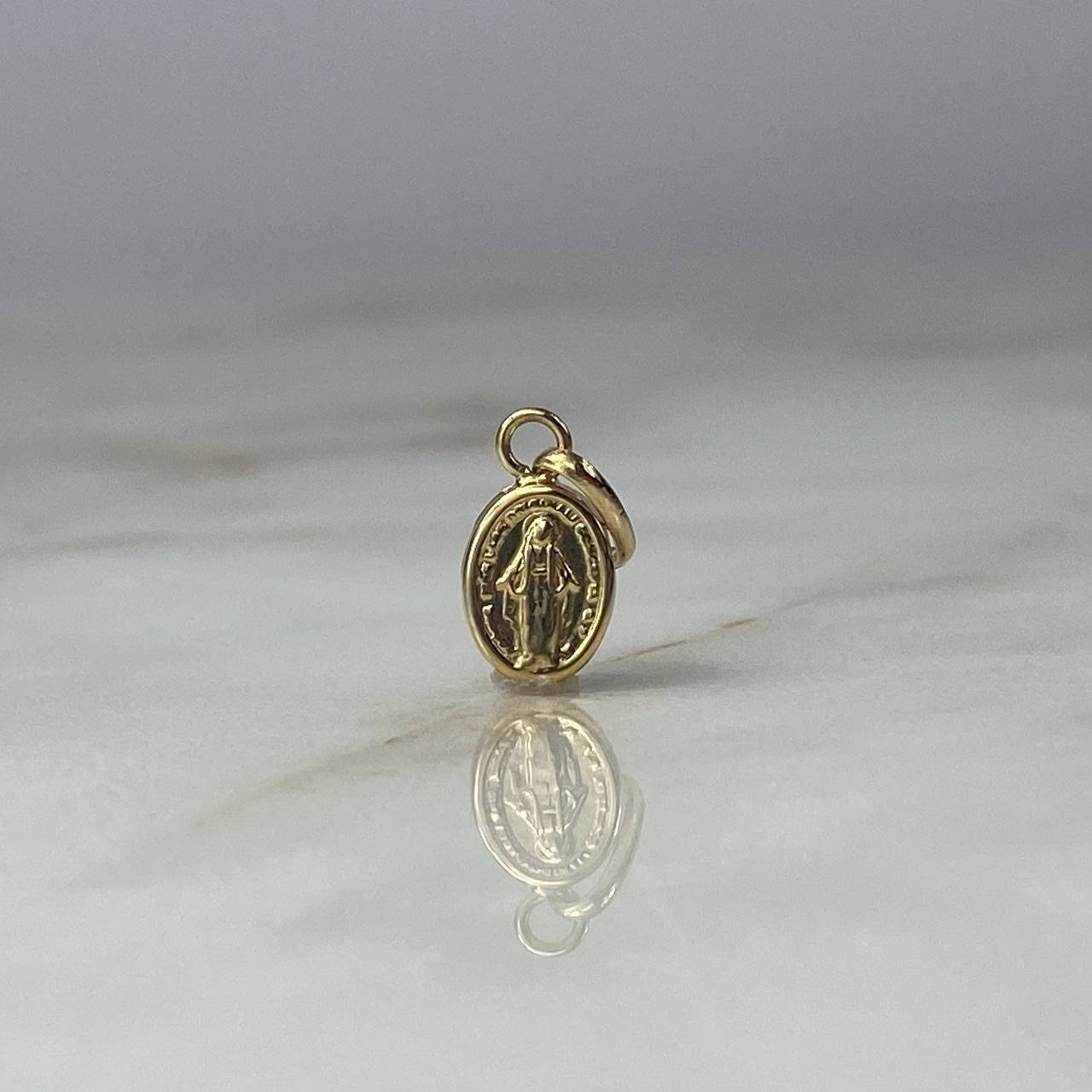 Dije Virgen Milagrosa 0.5gr / 1.6cm Troquelado Oro Amarillo