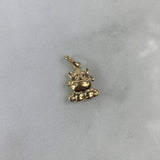 Dije Vaca 0.7gr / 2cm Troquelado Oro Amarillo