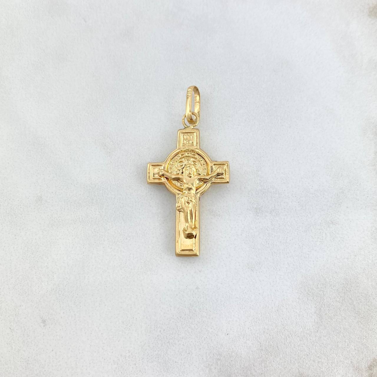 Dije Cruz Cristo San Benito 2gr / 3.8cm / Oro Amarillo