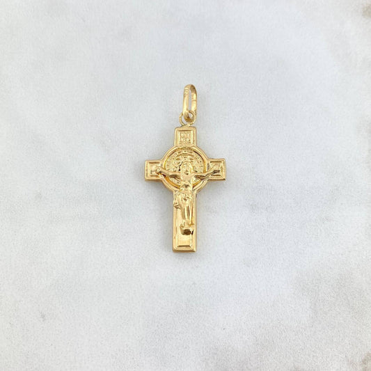 Dije Cruz Cristo San Benito 2gr / 3.8cm / Oro Amarillo