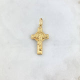 Dije Cruz Cristo San Benito 2gr / 3.8cm / Oro Amarillo