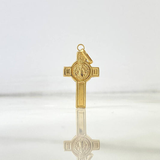 Dije Cruz Cristo San Benito 1.95gr / 4cm / Oro Amarillo