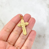 Dije Cruz Cristo 2gr / 4cm / En Relieve Oro Amarillo