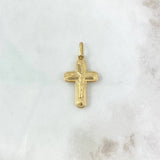 Dije Cruz Cristo 1.85gr / 3.8cm / Troquelada Oro Amarillo