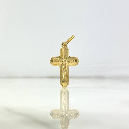 Dije Cruz Cristo 1.85gr / 3.8cm / Troquelada Oro Amarillo