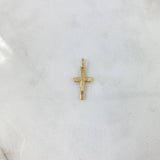 Dije Cruz Cristo 0.45gr / 2.3cm / Lineas Oro Amarillo