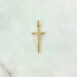 Dije Cruz Cristo 1gr / 3.1cm / Circon Blanco Oro Amarillo