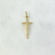 Dije Cruz Cristo 0.85gr / 2.6cm / Circon Blanco Oro Amarillo