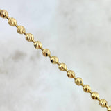 Cadena Militar 26.7gr / 60cm / 4mm Bolas Diamantadas Oro Amarillo 18K *