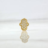 Herraje Mano Hamsa 1gr / 1cm / Circones Blancos Oro Amarillo