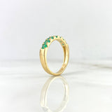 Anillo Lineal 2.75gr / T6 1/2 / Esmeraldas 50pts Oro Amarillo (Joya) ©