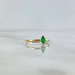 Anillo Solitario Destello 1gr / T5 1/2 / Circon Verde Oro Amarillo