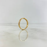 Anillo Churumbela Cruz 2.15gr / T5 3/4 / Circones Blancos Oro Amarillo