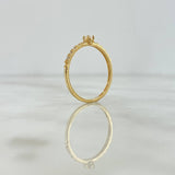 Anillo Solitario Churumbela Morse 1.35gr / T8 1/4 / Circones Blancos Blanco Oro Amarillo